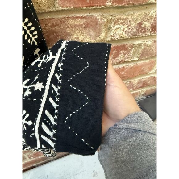 Sam Hilu Art to Wear‎ Jacket Reversible Tribal Button Up Women’s XL Black Cream - Picture 4 of 14